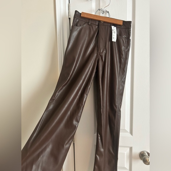 Garage Straight Leg Leather Pants - Picture 4 of 6